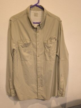 Columbia PFG Lightweight Fishing Shirt in Khaki Men's XL